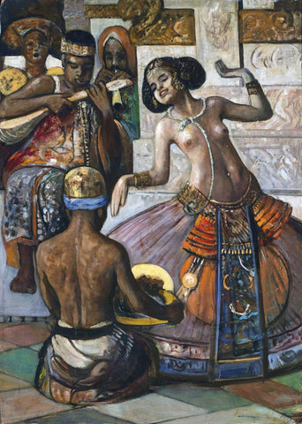 Balinese Dancer - Tornai Gyula - Orientist Art Painting by Gyula Tornai