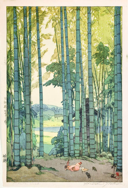 Bamboo Grove - Yoshida Hiroshi - Ukiyo-e Woodblock Print Art Painting - Posters