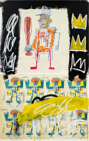 Baseball - Jean-Michel Basquiat - Neo Expressionist Painting by Jean-Michel Basquiat