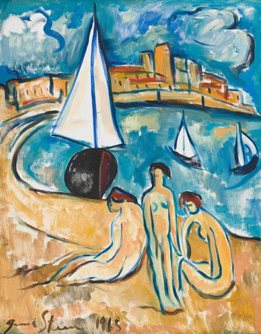 Bathers - Irma Stern - Figurative Art Painting by Irma Stern