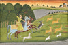 Baz Bahadur And Rupmati Out Hunting - C.1750 -  Vintage Indian Miniature Art Painting - Life Size Posters