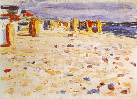 Beach Baskets In Holland - Canvas Prints by Wassily Kandinsky