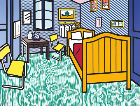 Bedroom At Arles - Roy Lichtenstein - Modern Pop Art Painting by Roy Lichtenstein
