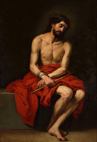 Behold The Man (Ecce Homo) Jesus Christ -  Bartolome Esteban Perez Murillo - Christian Art Masterpiece Painting