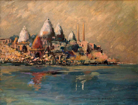 Benaras  - Sayed Haider Raza Painting -Early Works by Sayed Haider Raza