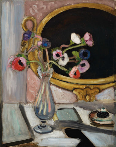 Black Mirror Anemones (Anémones au miroir noir) – Henri Matisse Painting - Large Art Prints