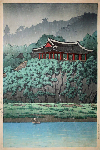 Botan Dai at Ping-yang, Korea - Kawase Hasui - Ukiyo-e Woodblock Japanese Art Print by Kawase Hasui