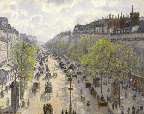 Boulevard Montmartre, Spring - Posters by Camille Pissarro