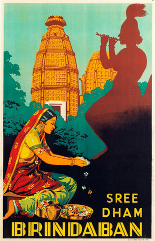 Brindavan - Visit India - 1930s Vintage Travel Poster by Travel