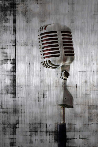 Brushed Metal Microphone - Canvas Prints by Sina Irani