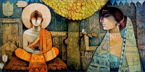 Buddha And Sujata by Anzai