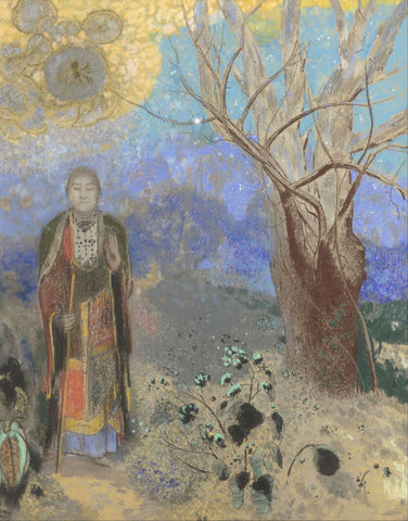 Buddha - Canvas Prints by Odilon Redon
