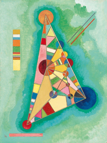 Bunt Im Dreieck - Canvas Prints by Wassily Kandinsky