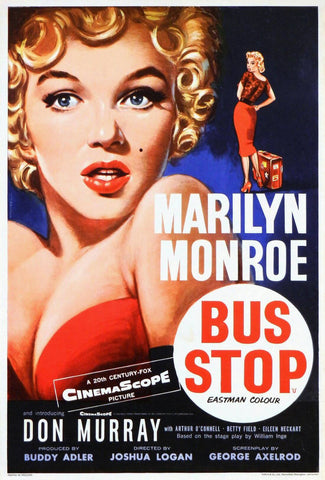 Bus Stop -  Marilyn Monroe - Hollywood English Movie Art Poster by Tallenge