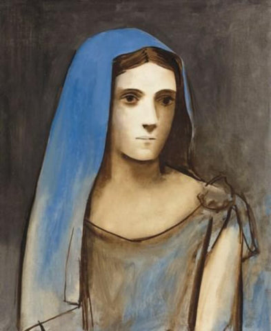 Bust Of A Woman With A Blue Veil (Buste De Femme Au Voile Bleu) by Pablo Picasso
