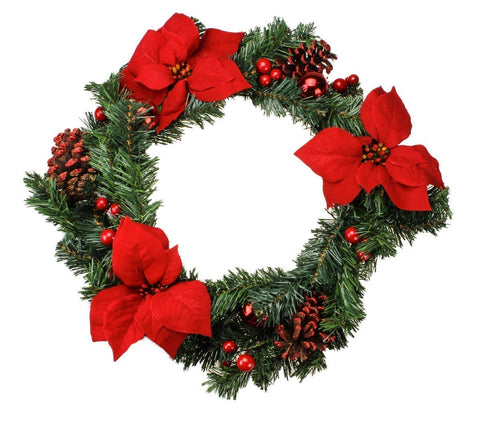 2 feet Imported Artificial Christmas Wreath (2 foot x 2 foot) by Tallenge Store