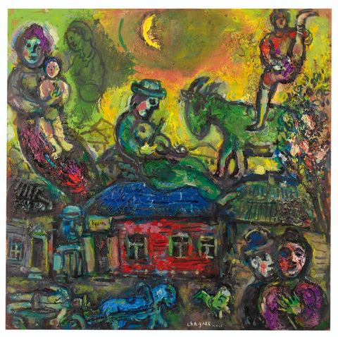 Landscape Under The Moon by Marc Chagall