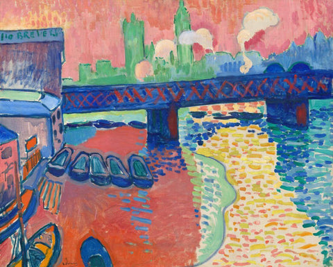 Charing Cross Bridge - Andre Derain - Fauvist Art Painting by Andre Derain