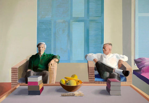 Christopher Isherwood and Don Bachard - David Hockney -  Double Portraits Painting by David Hockney