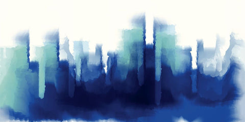 Cityscape Blues - Abstract Modern by Harry Sheen