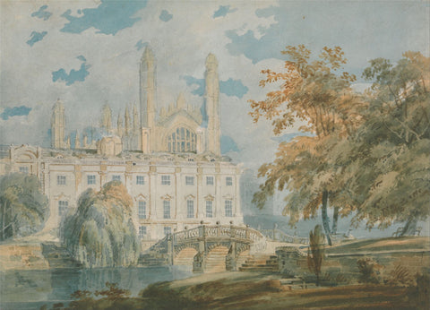 Clare Hall and King’s College Chapel, Cambridge, from the Banks of the River Cam - Posters by J. M. W. Turner