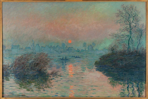 Sunset On The Seine At Lavacourt - Framed Prints