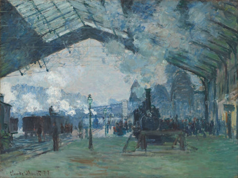 Claude Monet - Arrival of the Normandy Train - Gare Saint-Lazare by Claude Monet