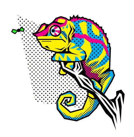 Colorful Chameleon - Posters by William J. Smith