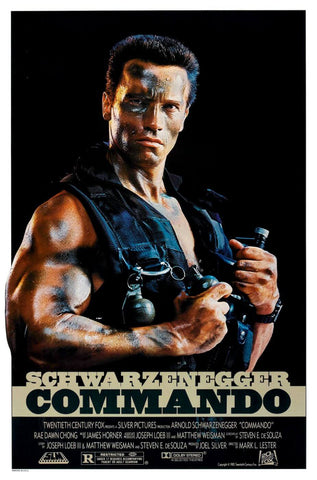 Commando - Arnold Schwarzenegger - Tallenge Hollywood Action Movie Poster Collection by Tim
