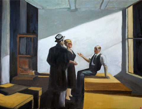 Conference At Night by Edward Hopper