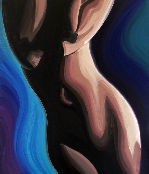 Contemporary Art - Curves I - Framed Prints