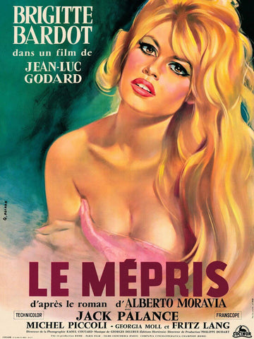 Contempt (Brigitte Bardot) - Jean-Luc Godard - French New Wave Cinema Poster by Tallenge Store