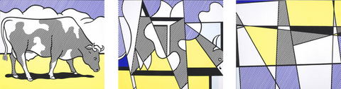 Cow Going Abstract - Art Panels by Roy Lichtenstein