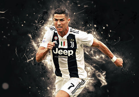 Cristiano Ronaldo- Juventus - Art Poster - Canvas Prints