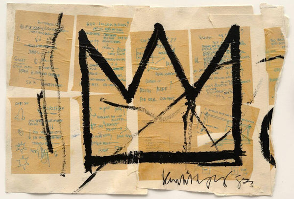 Crown (1982) - Jean-Michael Basquiat - Neo Expressionist Painting - Life Size Posters