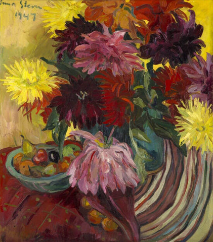 Dahlia - Irma Stern - Floral Painting - Art Prints by Irma Stern