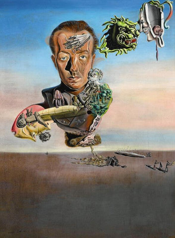 Portrait Of Paul Éluard By Salvador Dali - Canvas Prints by Salvador Dali