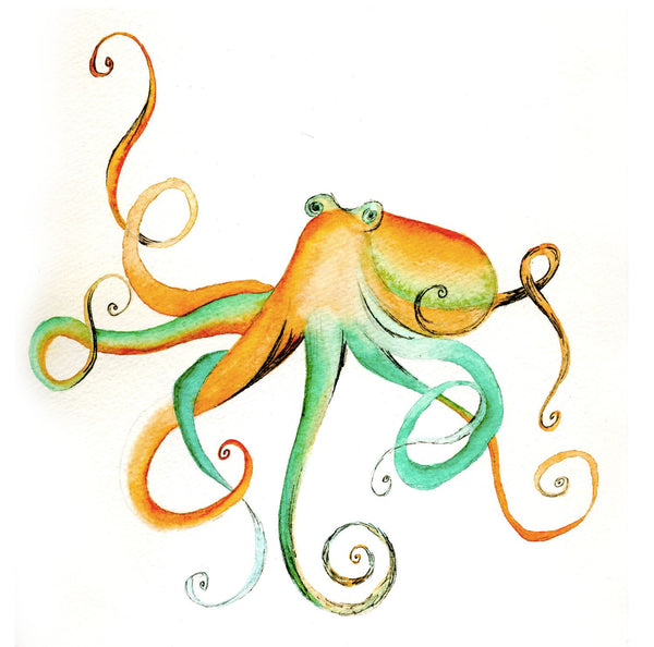Dancing Octopus - Framed Prints