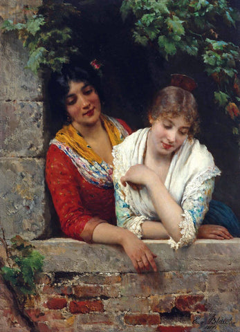 Day Dreamers - Eugen Von Blaas Painting by Eugene de Blaas