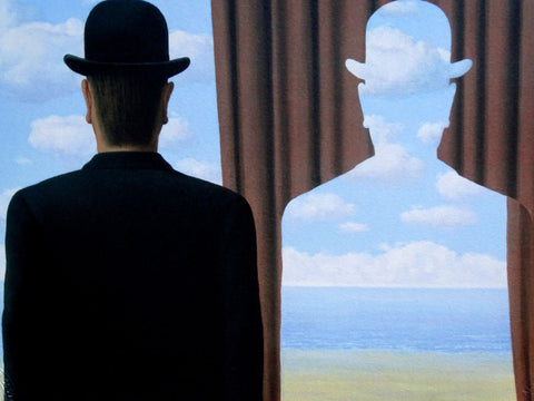 The Decal (La Décalcomanie) – René Magritte Painting – Surrealist Art Painting by Rene Magritte