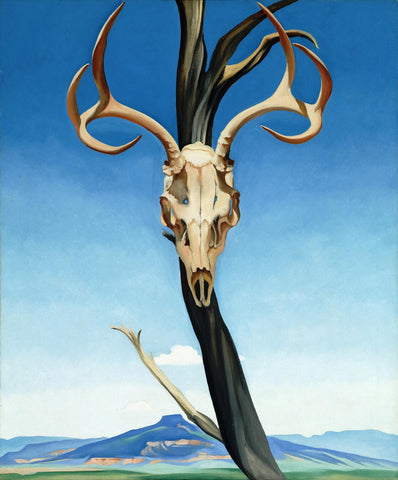 Deers Skull With Pedernal by Georgia OKeeffe