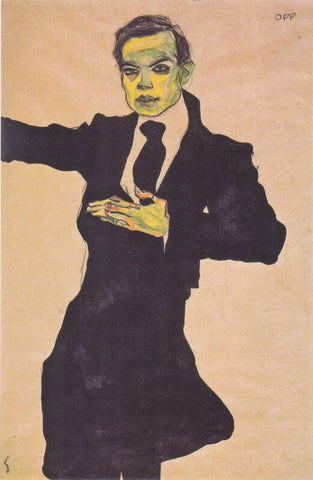 Egon Schiele - Der Maler Max Oppenheimer (The painter Max Oppenheimer) by Egon Schiele