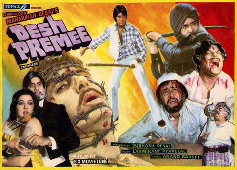 Desh Premee - Amitabh Bachchan - Hindi Movie Poster - Tallenge Bollywood Poster Collection by Tallenge Store