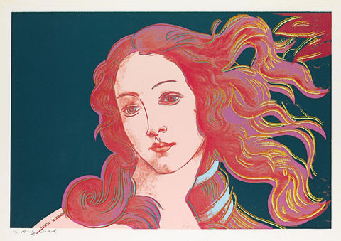 Details of Renaissance Paintings (Sandro Botticelli, Birth of Venus) - Mauve - Andy Warhol - Pop Art Painting - Posters