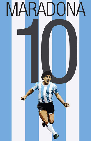 Diego Maradona - Football Legend - Argentina - Sports Poster by Joel Jerry