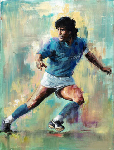 Diego Maradona - Soccer Superstar - Sports Poster by Joel Jerry
