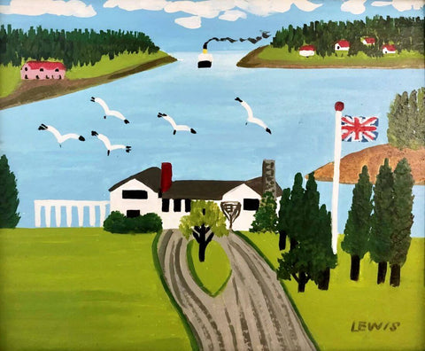 Digby Gut (Idyllic Village) - Maud Lewis - Canadian Folk Artist by Maud Lewis