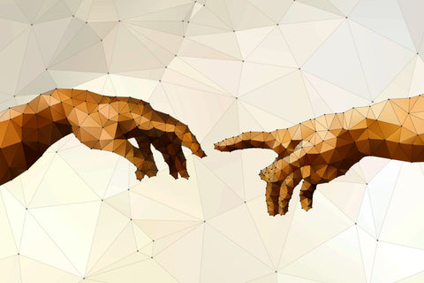 Digital Art - Creation Of Adam Detail - Life Size Posters