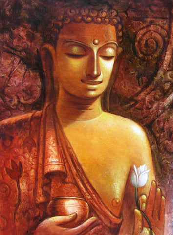Divine Buddha Painting by Sina Irani