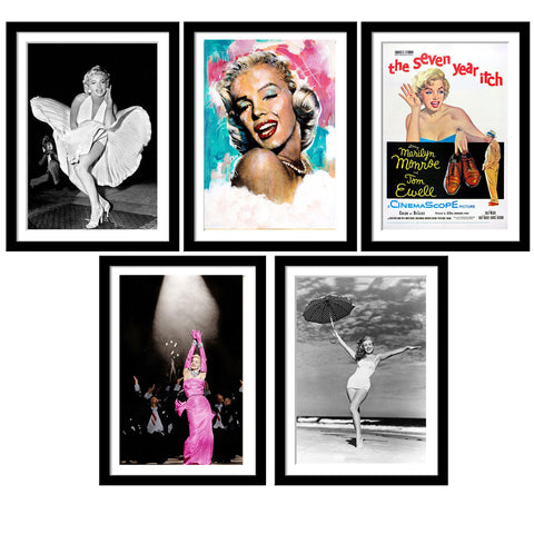 Set of 10 Marilyn Monroe Posters -  Framed Poster Paper - (12 x 17 inches) each by Monroe
